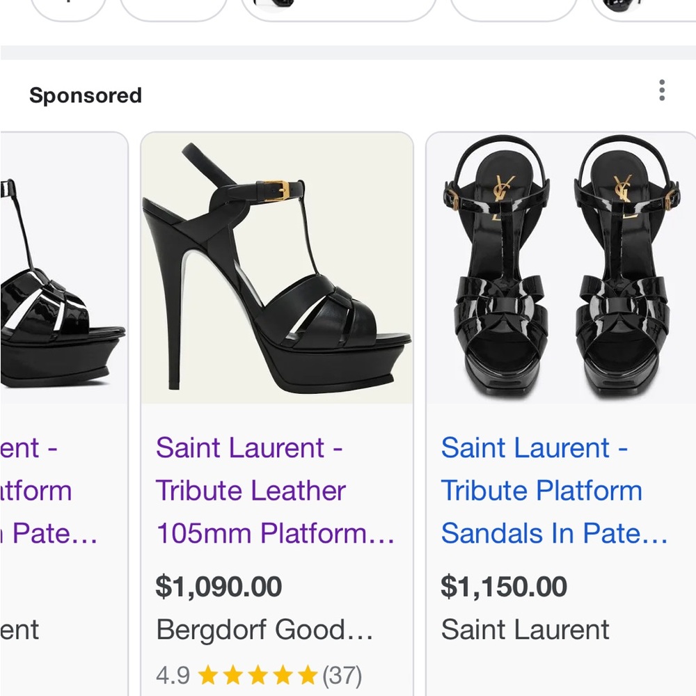 Size 36.5 YSL authentic tribute pumps